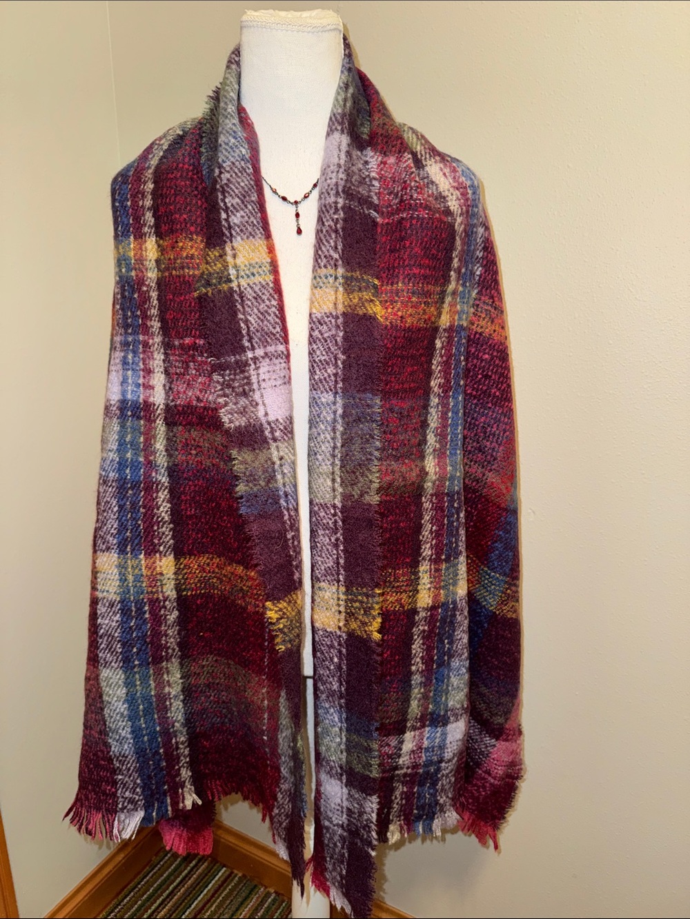 New Plaid Blanket Scarf Wrap